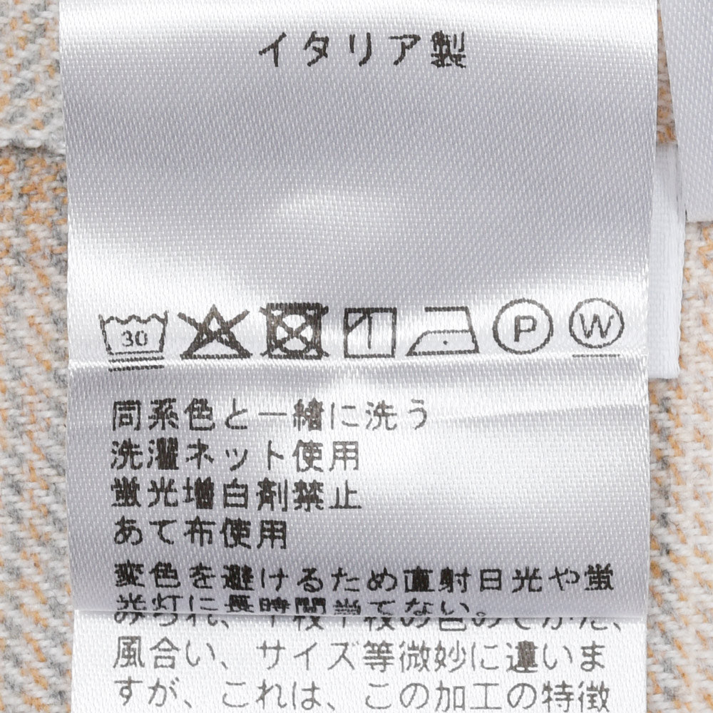 Finamore（フィナモレ）LUIGIルイジ/BALIバーリ コットンライトネルオンブレーチェックワイドカラーシャツ 11062020039