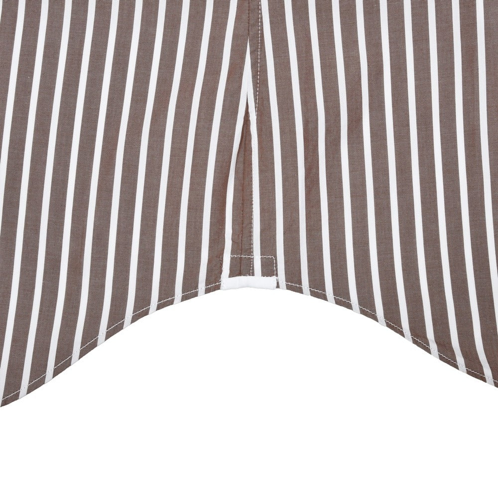 GLANSHIRT（グランシャツ） コットンブロードストライプセミワイドカラーシャツ 476-51404(M) 11065301052
