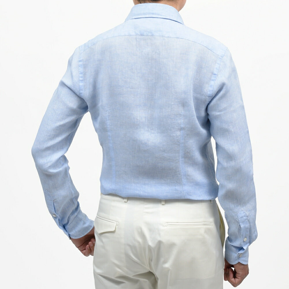 GLANSHIRT（グランシャツ） リネンソリッドセミワイドカラーシャツ 476-51402(M) 11065302052