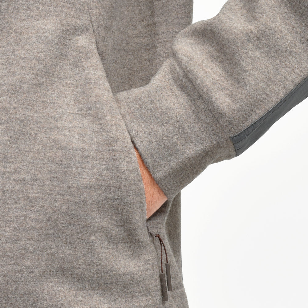 SEASE（シーズ） EXPLORER SWEATSHIRT ウールナイロンフランネルジャージスタンドカラージップブルゾン WK034TJ109 12052000039