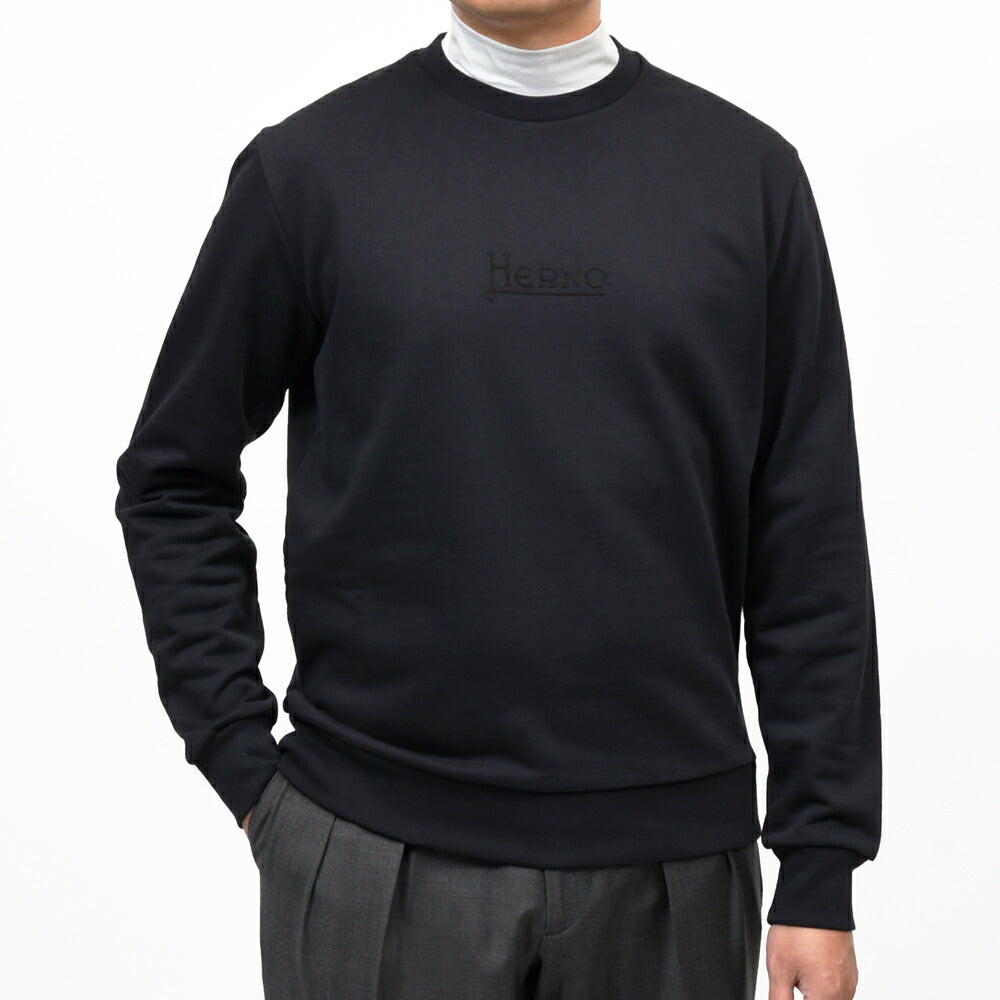 HERNO（ヘルノ） RESORTリゾート コットンクルーネックロゴスウェット JG00049UR-52113 12062600132