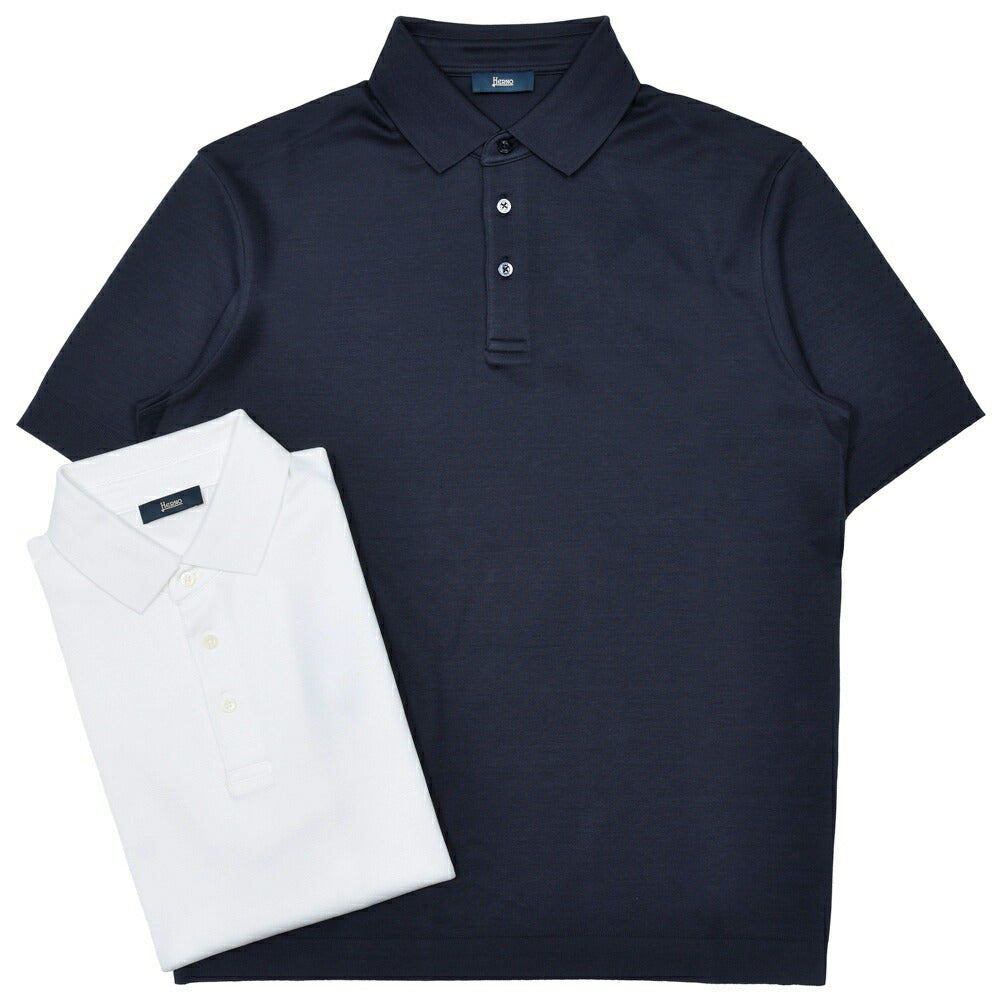 HERNO（ヘルノ） コットンニットエフェクトジャージS/Sポロ JPL00125U-52059 12161000132