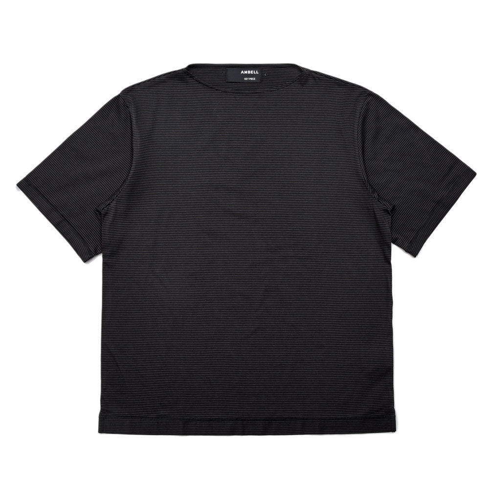 AMBELL(アンベル) KEY PIECE コットンボーダーボートネックS/Sカットソー 00134 12161402163