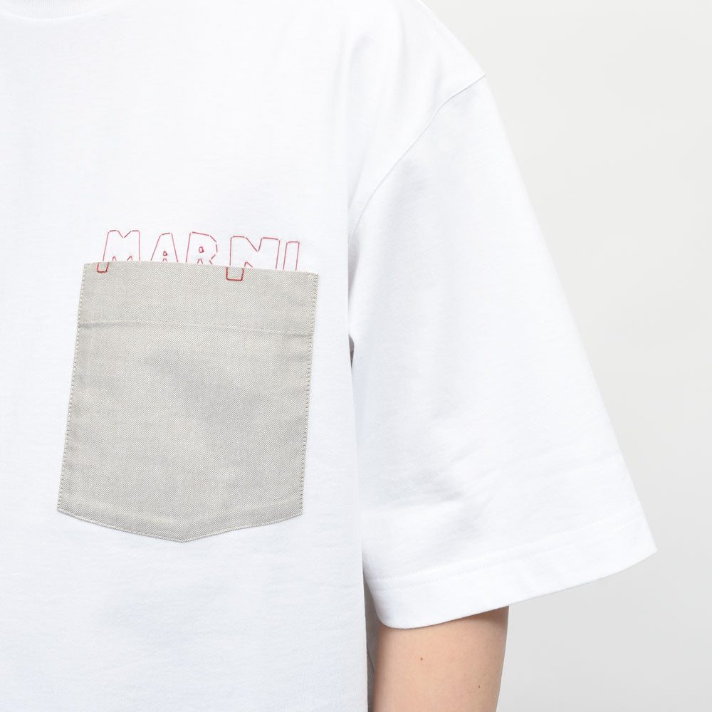 MARNI（マルニ） コットンクルーネックS/Sカットソー HUMU0352QS UTC406 12161403138