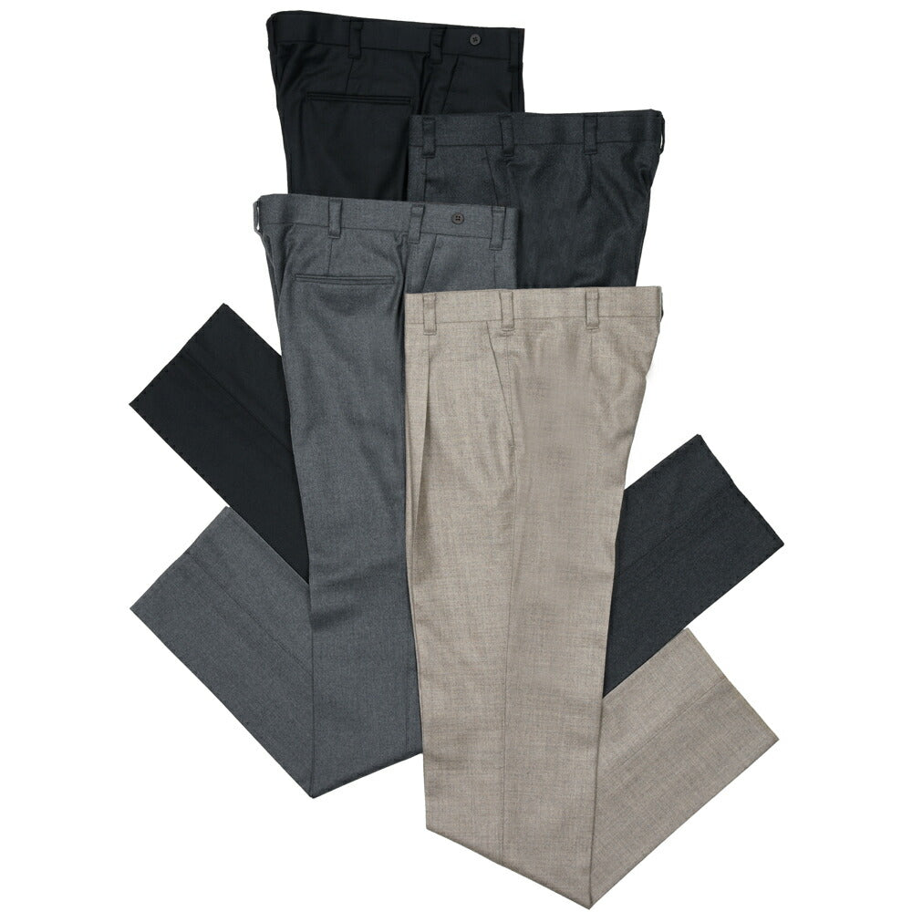 IGARASHI TROUSERS（五十嵐トラウザーズ） ウールストレッチサキソニー1プリーツパンツ / テーパード 13052234187