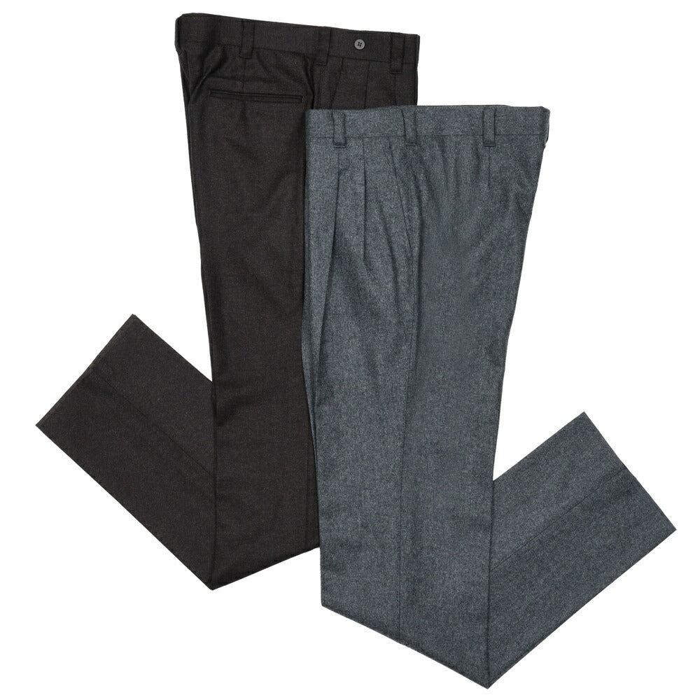IGARASHI TROUSERS（五十嵐トラウザーズ） ウールフランネル2プリーツパンツ / ストレート / VITALE BARBERIS CANONICO 13052236187
