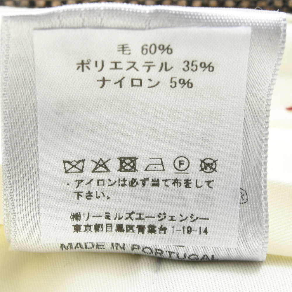 BERNARD ZINS（ベルナール ザンス） VANEAU ウールポリエステルチェック2インプリーツパンツ 71600 13052400030
