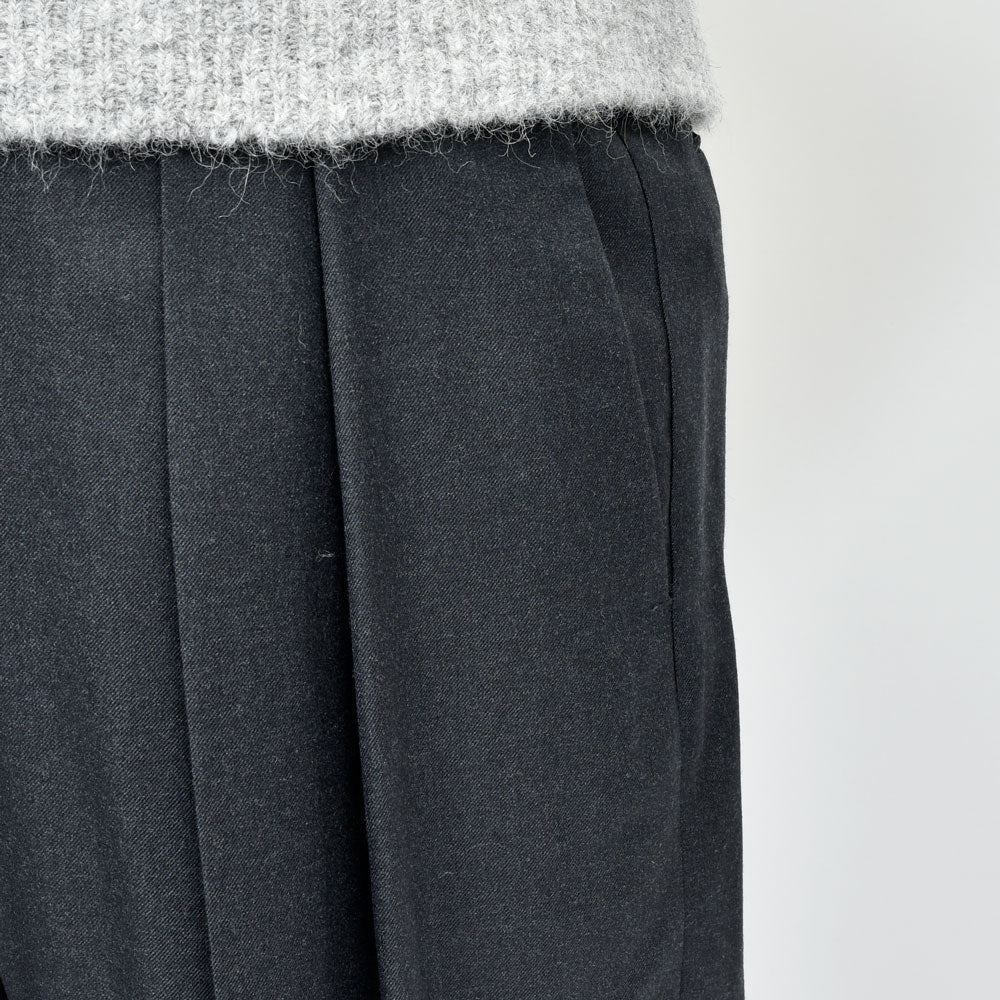 LA COLLECTION（ラ コレクション） ウールサージ2インプリーツワイドパンツ IRA TROUSERS genderless 13052701039