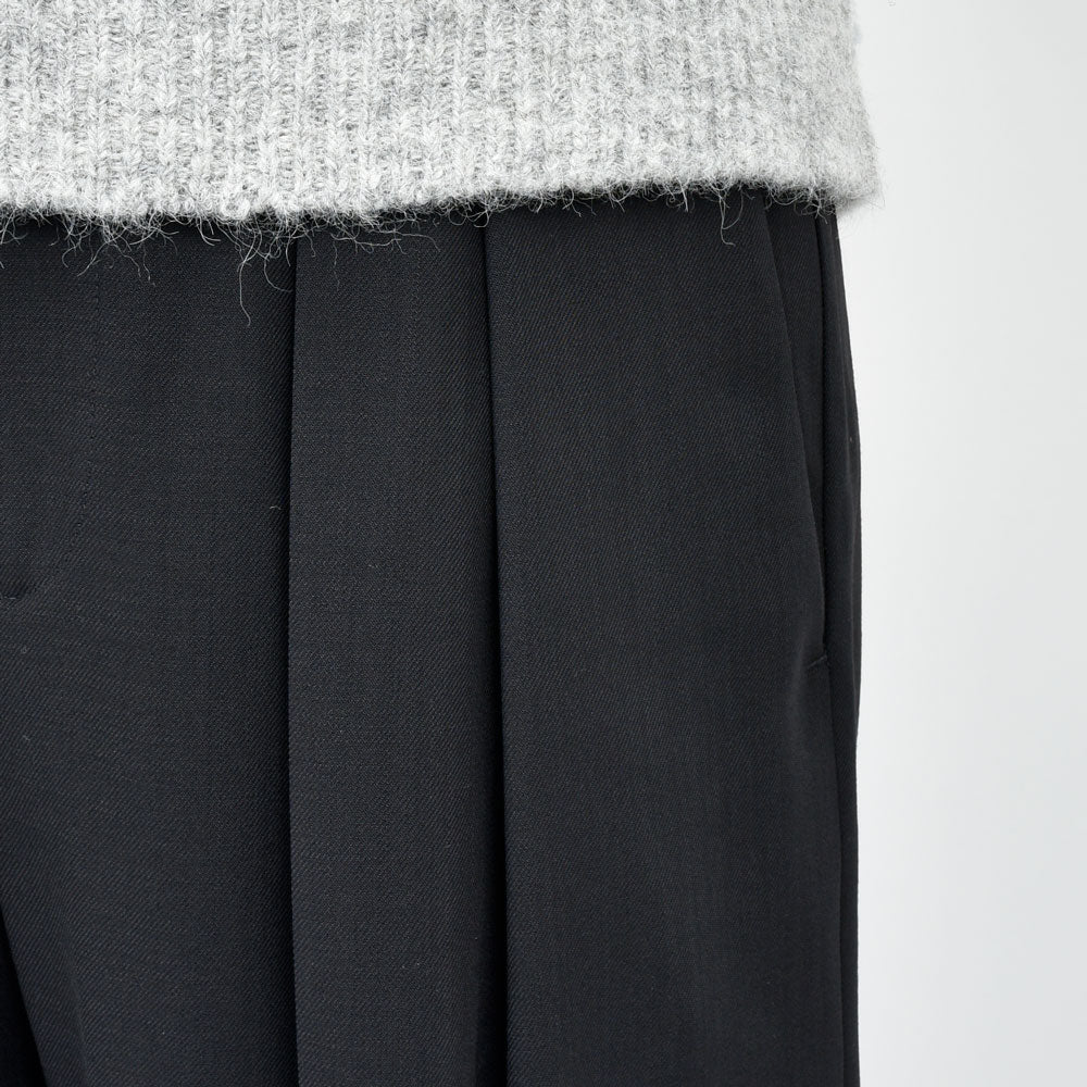 LA COLLECTION（ラ コレクション） ウールサージ2インプリーツワイドパンツ IRA TROUSERS genderless 13052701039