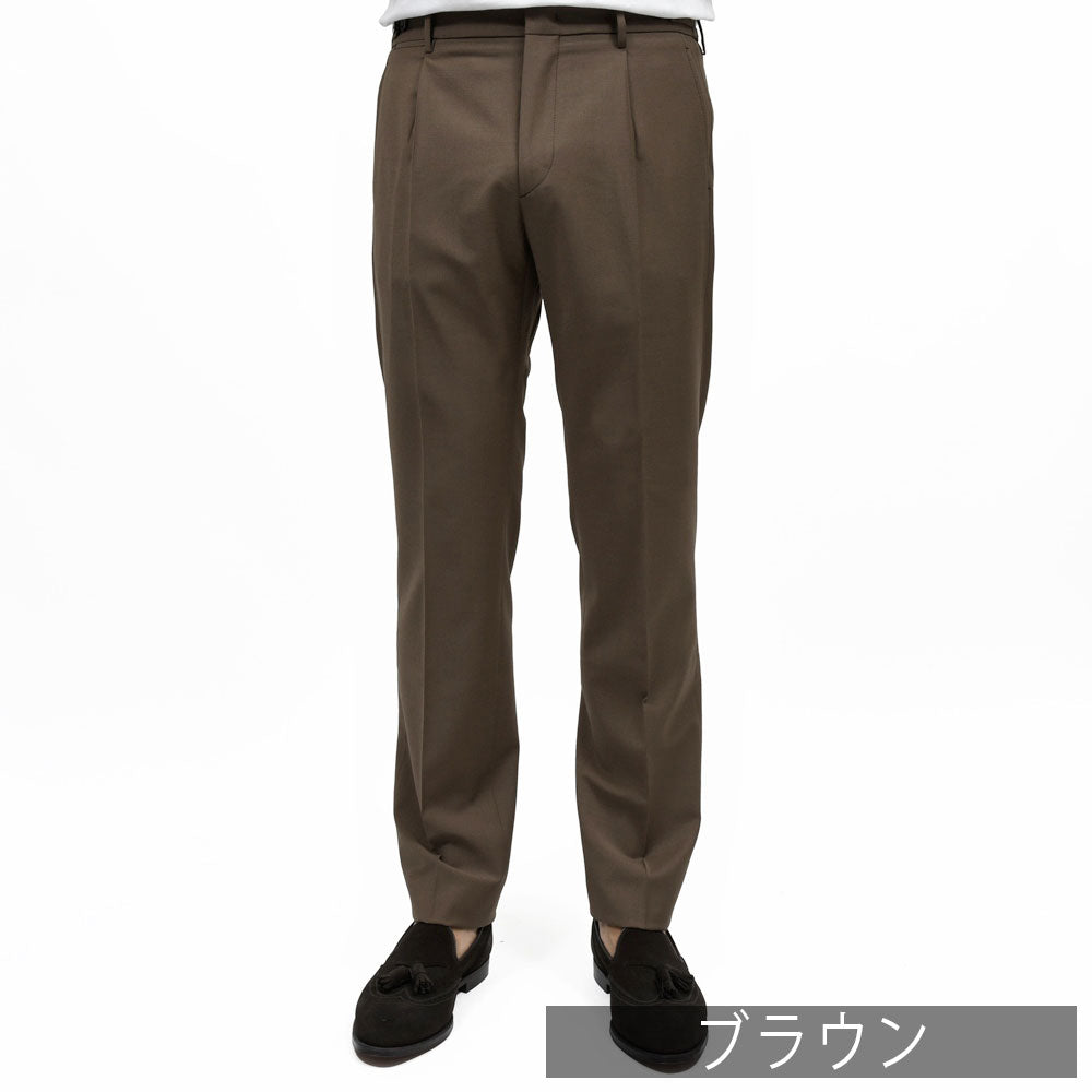 BERWICH（ベルウィッチ） BERTOベルト テックウール1プリーツバックシャーリングテーパードパンツ GT1442X 13061004039
