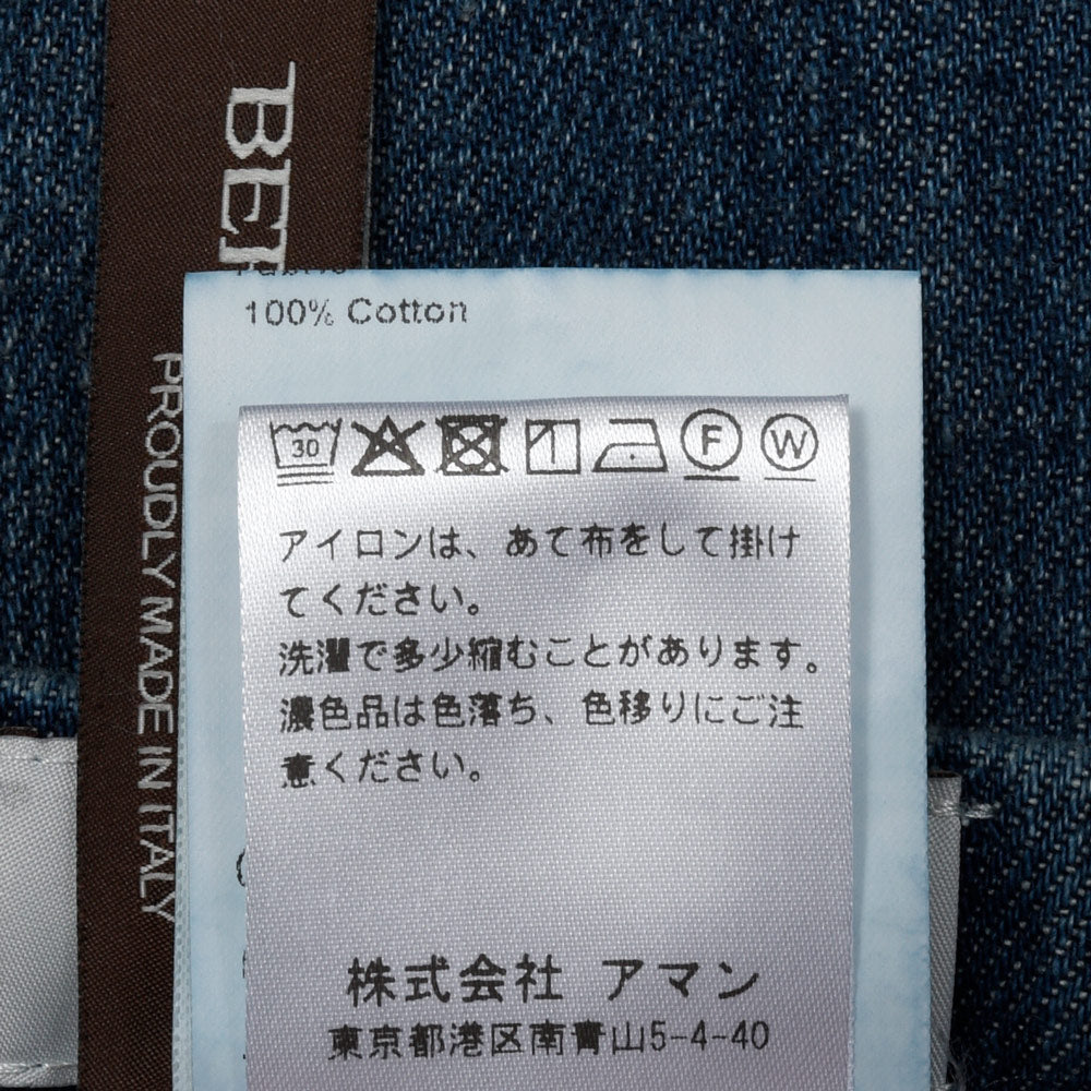 BERWICH（ベルウィッチ） BERTOベルト ウォッシュドデニム1プリーツバックシャーリングテーパードパンツ BERTO-GD-DNM1 13061015039