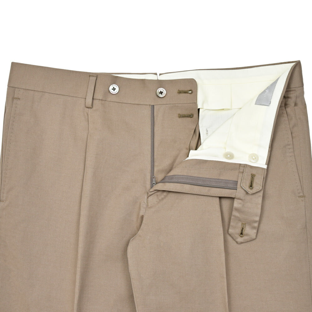 guji（グジ） コットンカシミア1プリーツパンツ MADE BY RING JACKET / Ermenegildo Zegna - CASHCO 13061200028