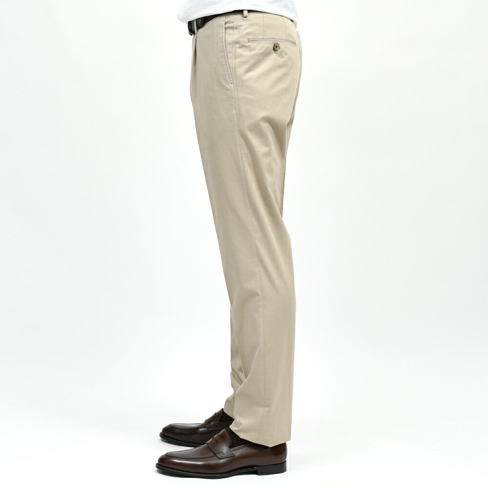 guji（グジ） コットンカシミア1プリーツパンツ MADE BY RING JACKET / Ermenegildo Zegna - CASHCO 13061200028