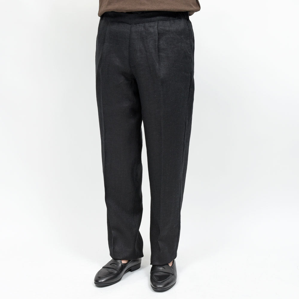 moncao（モンサオ） リネン1Pシャーリングテーパードパンツ M021376-1 13061400172