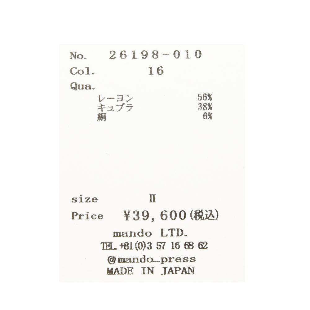 mando（マンド） レーヨンキュプラプリントパンツ 26198-010 13061402037