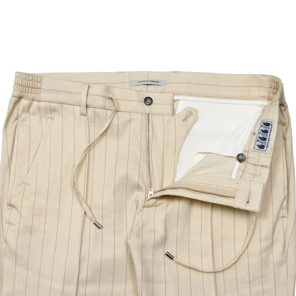 giab's ARCHIVIO（ジャブス アルキヴィオ） guji golf別注MASACCIOマサッチョ ヘアラインリネン シャーリングパンツ A4367 13061602117