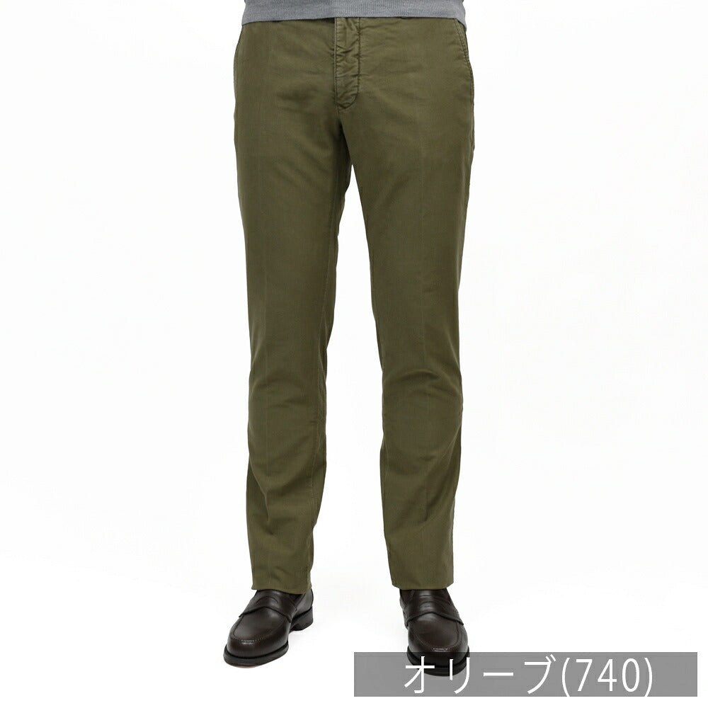 INCOTEX SLACKS（インコテックス スラックス）SLIM FIT ガーメントダイオーガニックコットンストレッチチノテーパードパンツ 18S100-4611E/61521 13062002052