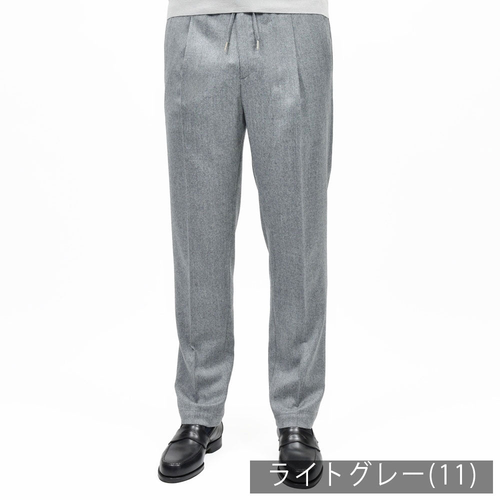 BRIGLIA1949（ブリリア1949）WIMBLEDONウィンブルドン REDA ACTIVEウールサキソニー1プリーツテーパードシャーリングパンツ WIMBS129 13062004109