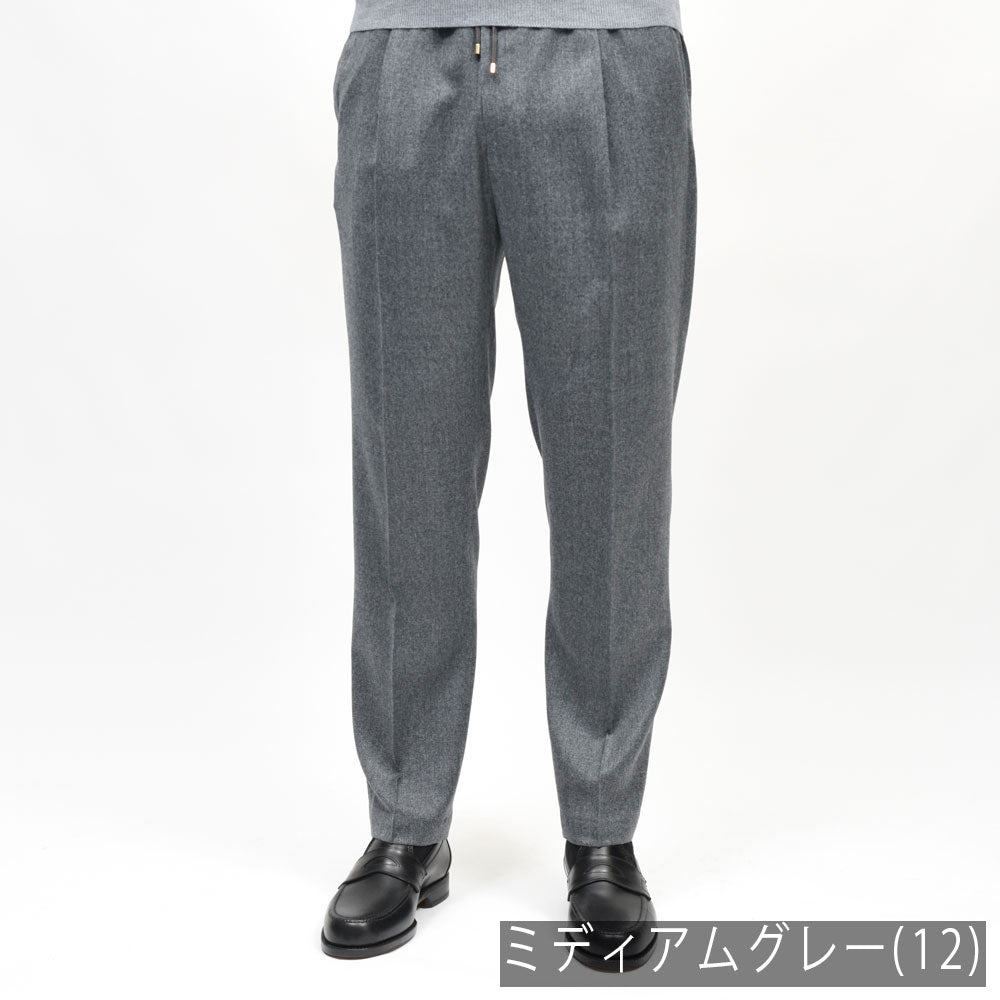 BRIGLIA1949（ブリリア1949）WIMBLEDONウィンブルドン REDA ACTIVEウールサキソニー1プリーツテーパードシャーリングパンツ WIMBS129 13062004109