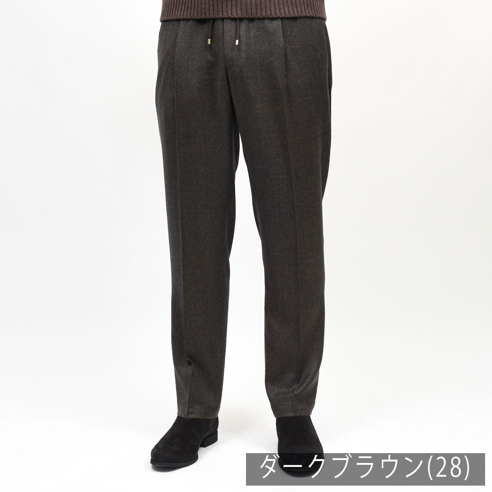 BRIGLIA1949（ブリリア1949）WIMBLEDONウィンブルドン REDA ACTIVEウールサキソニー1プリーツテーパードシャーリングパンツ WIMBS129 13062004109