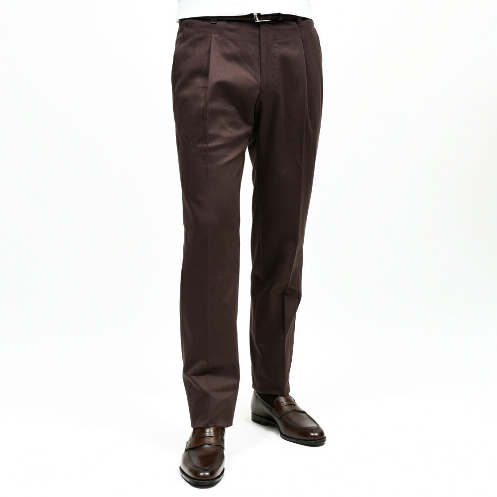 IGARASHI TROUSERS（五十嵐トラウザーズ）コットンツイルワンプリーツパンツ / テーパード　13062201187