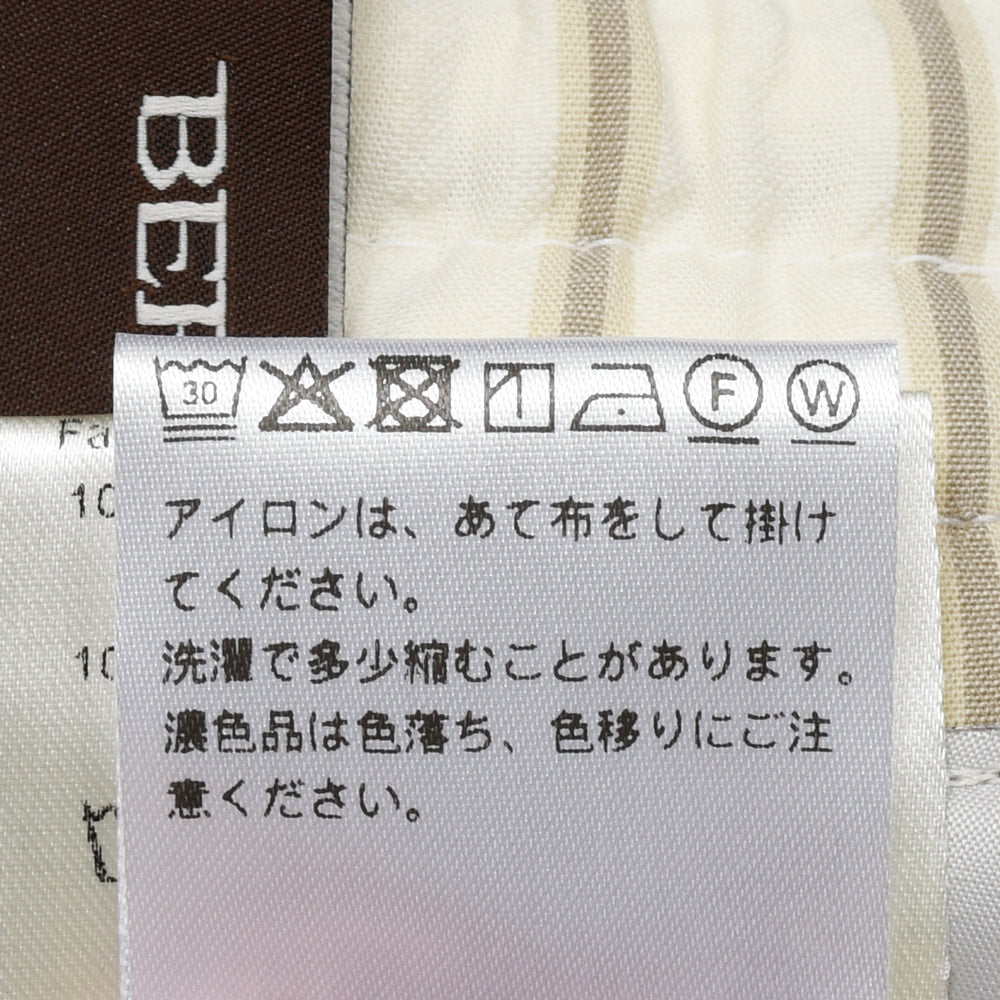 BERWICH（ベルウィッチ） SAKE GYMサケジム コットンシアサッカーストライプ1プリーツシャーリングテーパードパンツ TS1490 13065000039