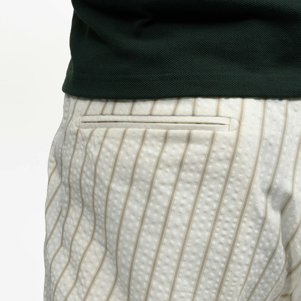 BERWICH（ベルウィッチ） SAKE GYMサケジム コットンシアサッカーストライプ1プリーツシャーリングテーパードパンツ TS1490 13065000039