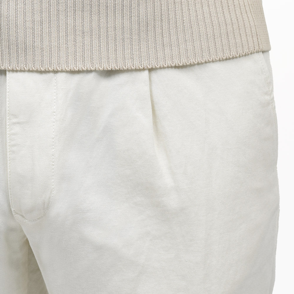 INCOTEX SLACKS（インコテックス スラックス） TAPERED FIT オーガニックストレッチコットンリネンギャバジン1プリーツテーパードチノ 188/470-51502(M) 13065300052