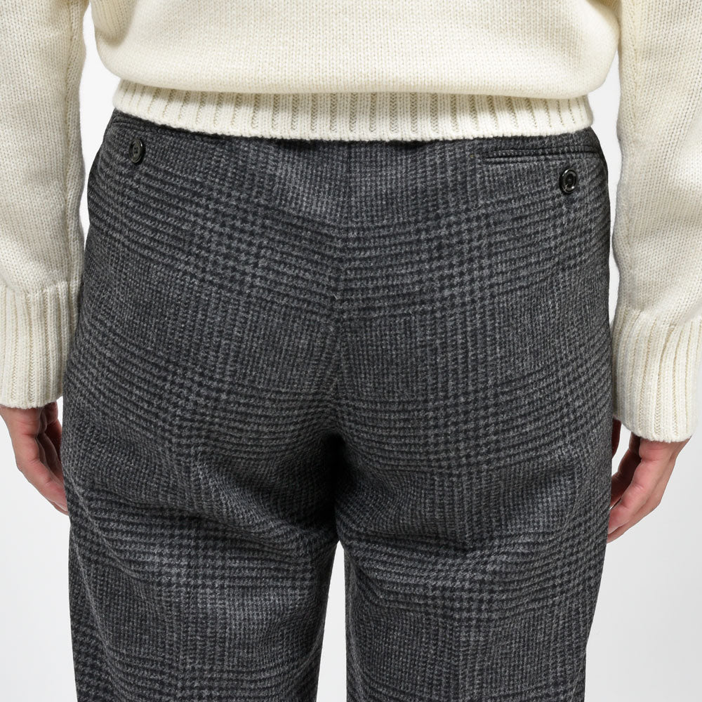 LARDINI（ラルディーニ）<br>PALU ウールカシミヤグレンチェックパンツ 6216-3PALUK7515 13066400109