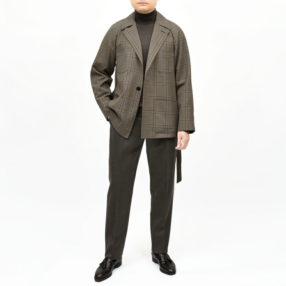 ORBIUM（オルビウム） H.M.Robe H.M.ローブ ウールバスケットグレンチェックローブジャケット 07510680075 14052000129