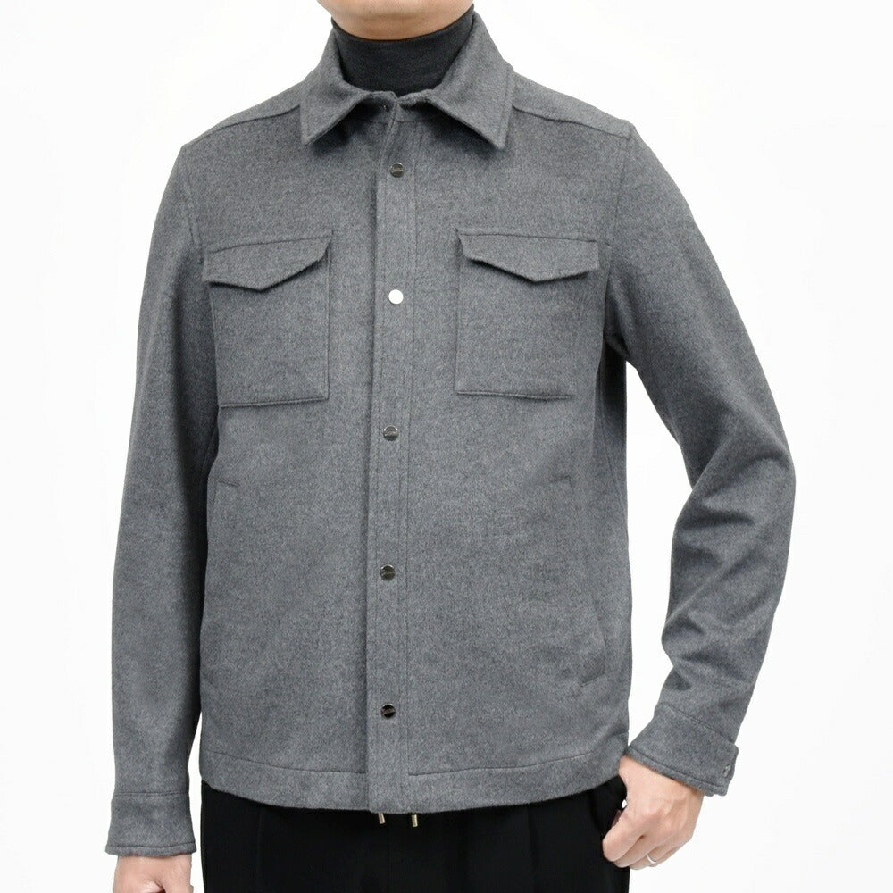 HERNO（ヘルノ） ウールカシミアフランネルシャツブルゾン GI000312U-33318 14052005132