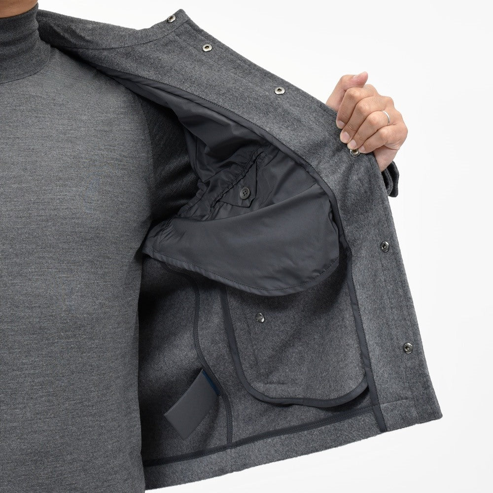 HERNO（ヘルノ） ウールカシミアフランネルシャツブルゾン GI000312U-33318 14052005132