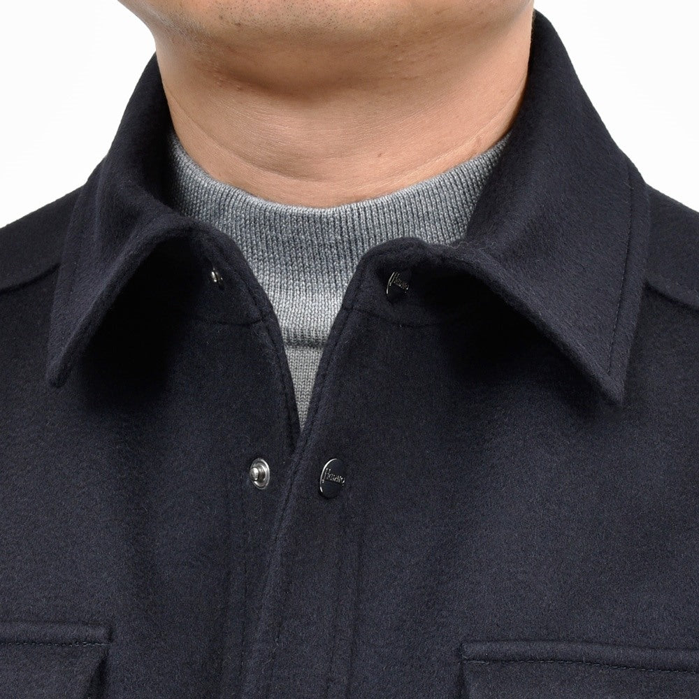 HERNO（ヘルノ） ウールカシミアフランネルシャツブルゾン GI000312U-33318 14052005132