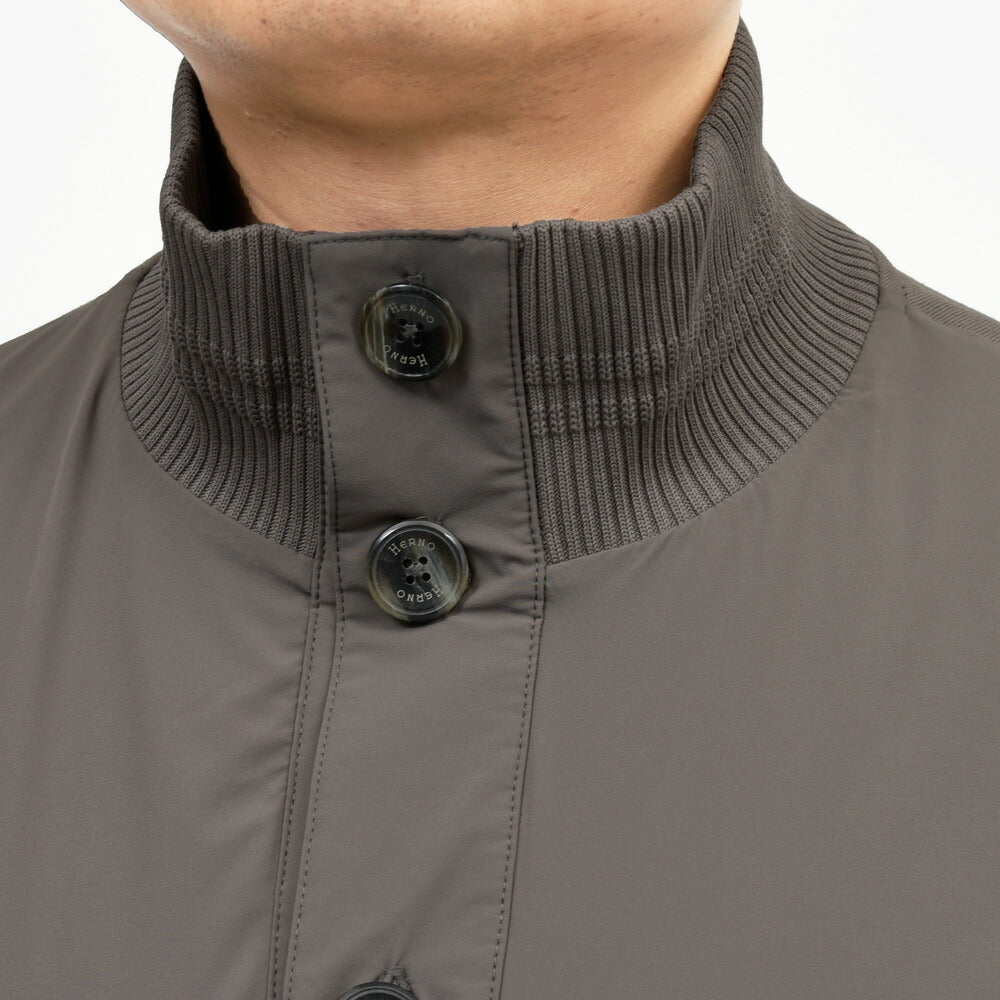 HERNO（ヘルノ） RESORTリゾート ウォーターレペレントナイロン×コットンジャージハイブリッドスタンドカラーブルゾン JC00017UR-52107 14052600132
