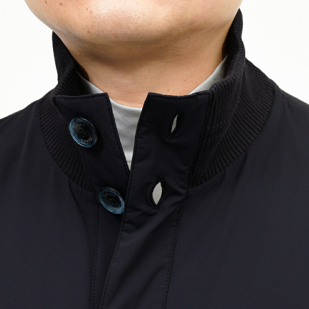 HERNO（ヘルノ） RESORTリゾート ウォーターレペレントナイロン×コットンジャージハイブリッドスタンドカラーブルゾン JC00017UR-52107 14052600132