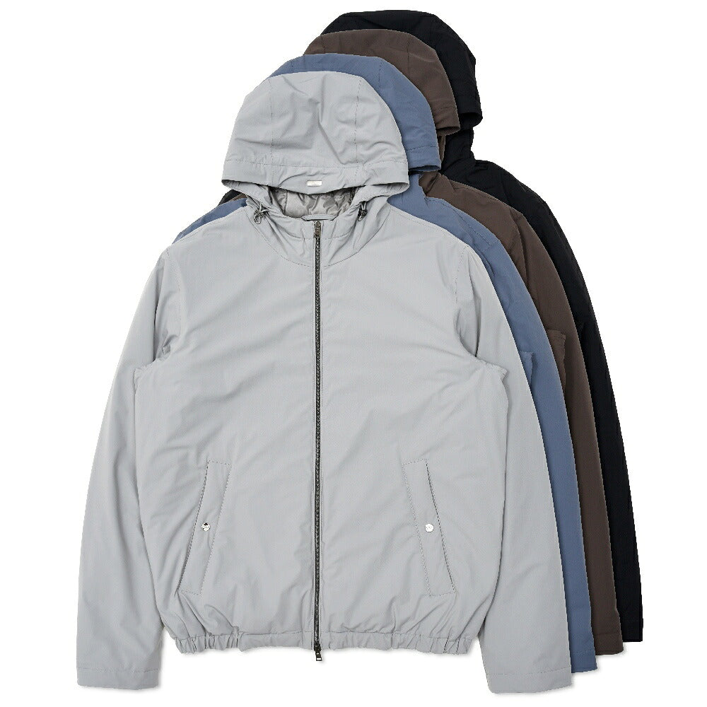 HERNO（ヘルノ） RESORTリゾート ストレッチナイロンパデッドフーディーブルゾン(パッカブル) GI00071UR-12387SZ 14062000132