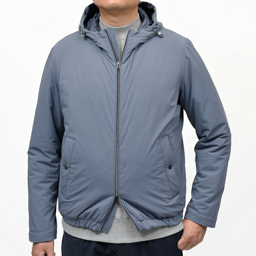 HERNO（ヘルノ） RESORTリゾート ストレッチナイロンパデッドフーディーブルゾン(パッカブル) GI00071UR-12387SZ 14062000132