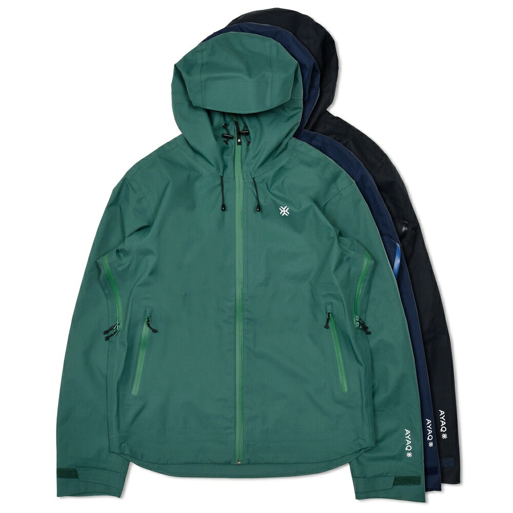 AYAQ（アヤック）ウォータープルーフ3レイヤーポリエステルフーディーブルゾン SKORA HARDSHELL JACKET 14062002247