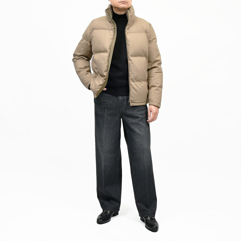 SEASE（シーズ）TRIBECA DOWN JACKET ウォーターレペレントコットンカシミアヘリンボーンスタンドカラーダウンブルゾン OP037TN480 14062004039
