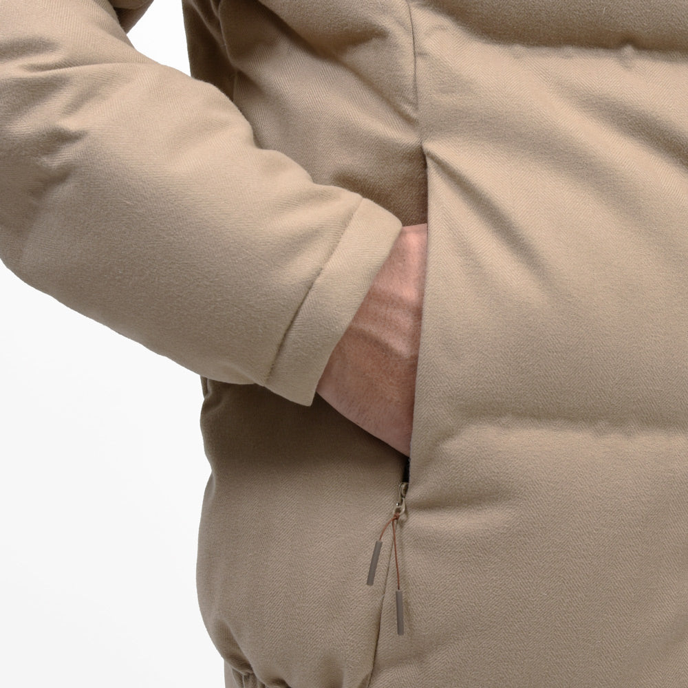 SEASE（シーズ）TRIBECA DOWN JACKET ウォーターレペレントコットンカシミアヘリンボーンスタンドカラーダウンブルゾン OP037TN480 14062004039