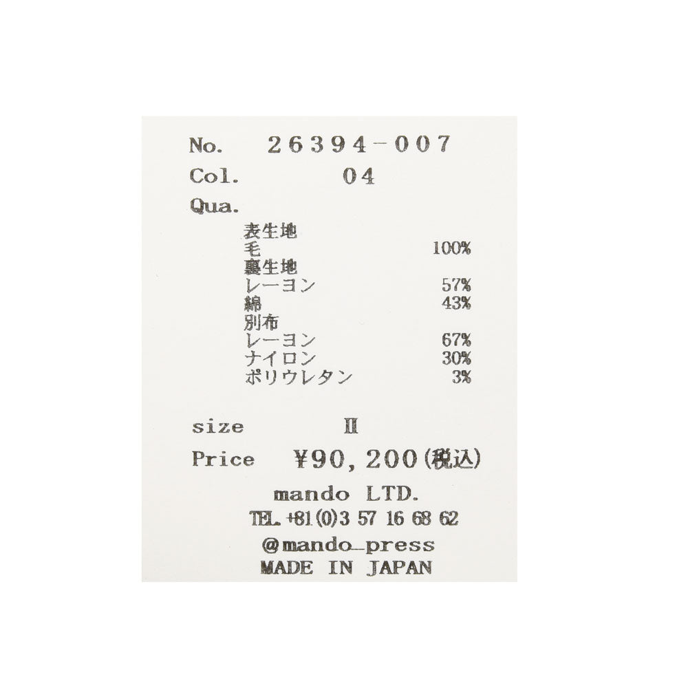 mando（マンド）ウールチェックブルゾン 26394-007 14062400037