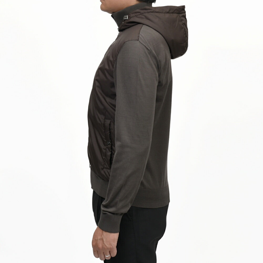 HERNO（ヘルノ）<br>RESORTリゾート ポリエステル×コットンニットハイブリッドブルゾン MC00052UR-72109 14062601132
