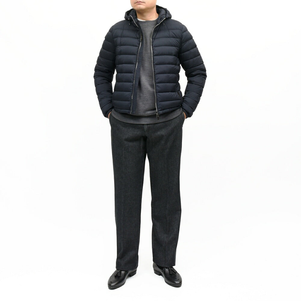 MOORER（ムーレー）CATALDI-S3 ストレッチナイロンダウンフーディーブルゾン 258-41810 14066000052