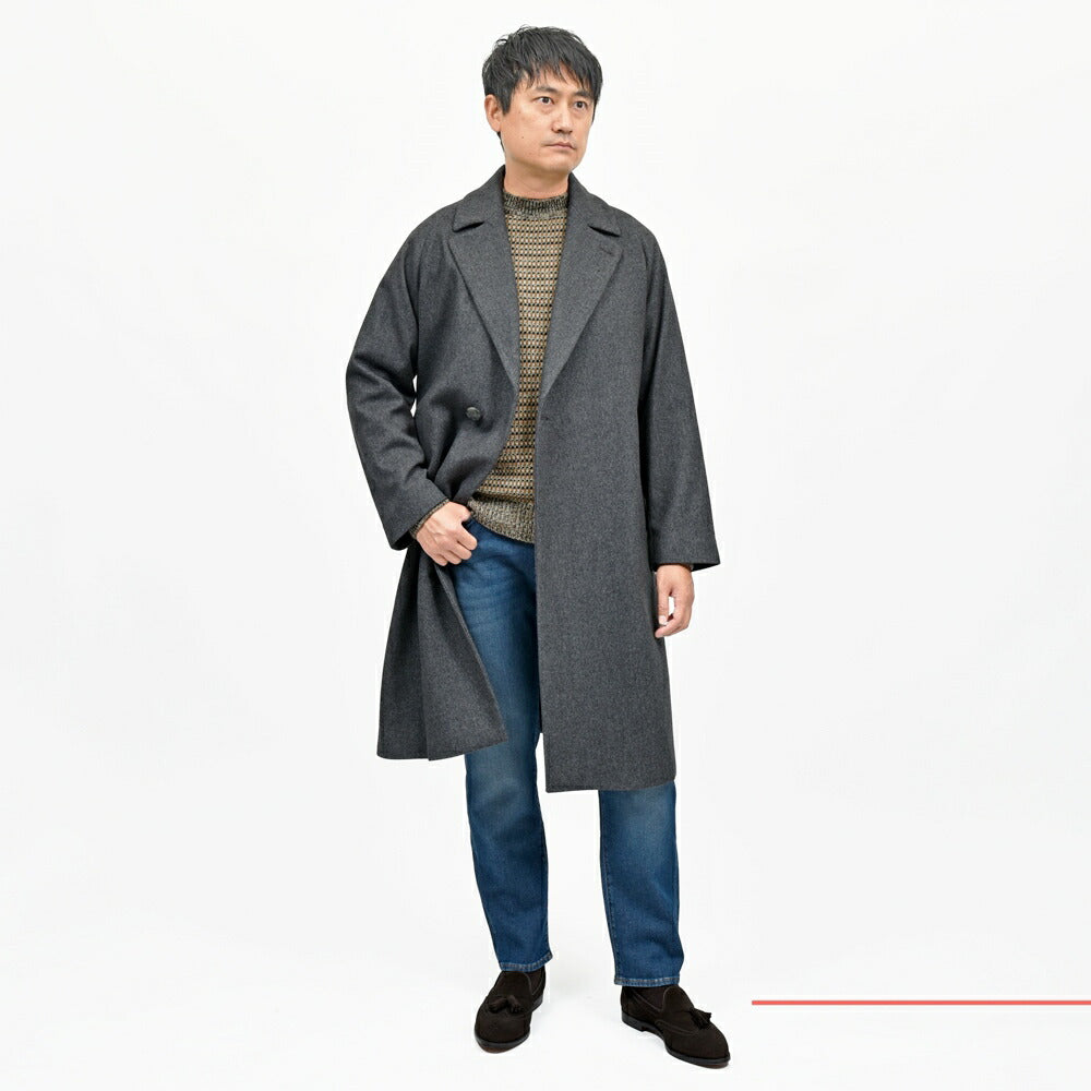 Hevo（イーヴォ） SURBOスルボ ウールナイロンフランネル1Bセミダブルコート SURB740 14152004109