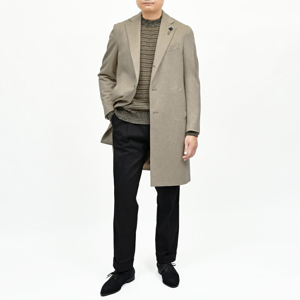 LARDINI（ラルディーニ） ウールフランネルチェスターフィールドコート(Loro Pianaファブリック) JC23636Q/CN65602 14152005109