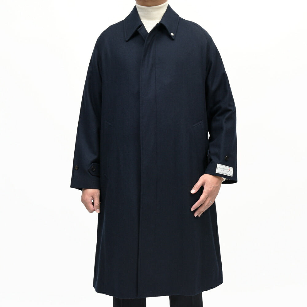 Whiteley&Green（ホワイトリー アンド グリーン）HUDDERSFIELD ウールカシミアフランネルバルカラーコート 14162001059