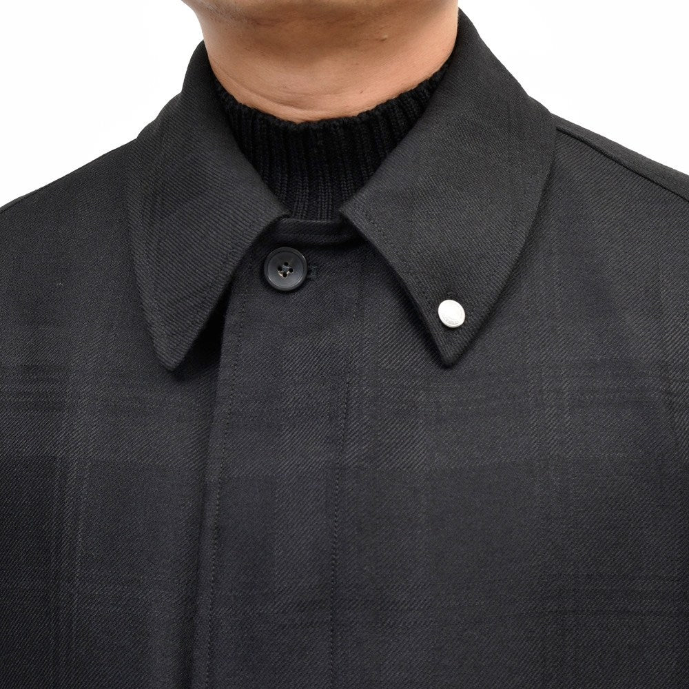 Whiteley&Green（ホワイトリー アンド グリーン）HUDDERSFIELD ウールブラックウォッチバルカラーコート 14162004059