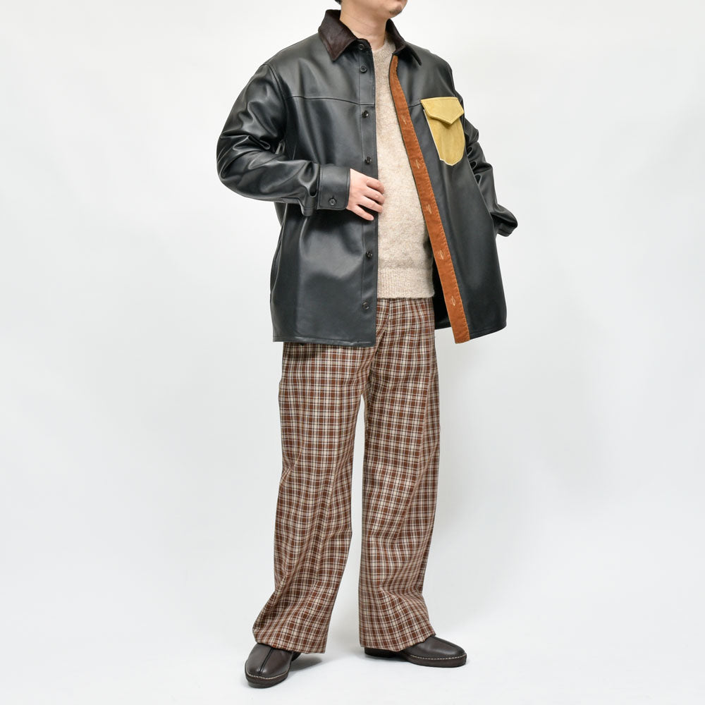 MARNI（マルニ） シープレザーコンビシャツ CUMY0025MQ ULA736 14252401138