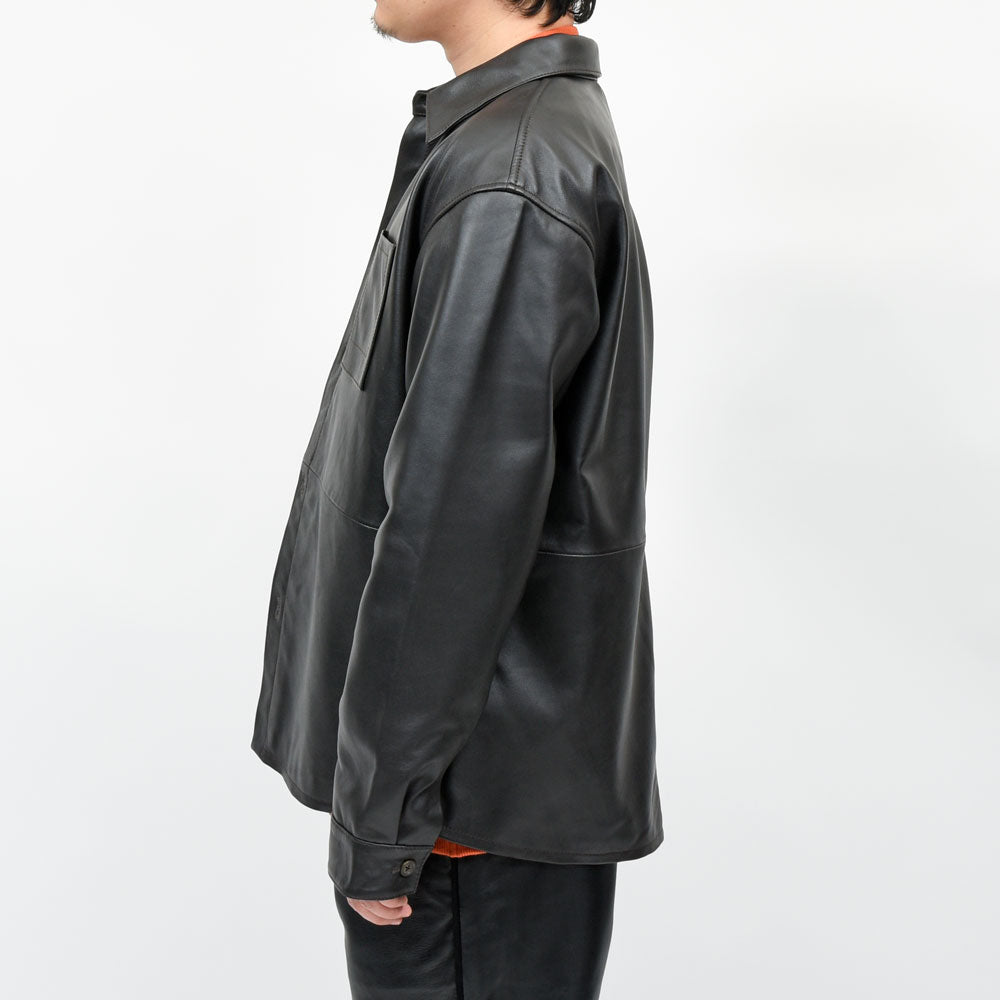 A.M LONDON（エーエム ロンドン） ナッパレザーオーバーシャツ 14261401172