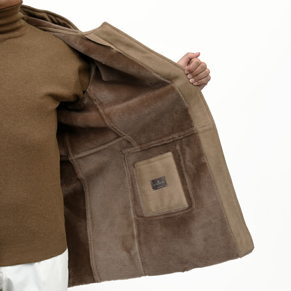ALTACRUNA（アルタクルーナ）<br>ムートンスエードダッフルコート 85907/AD0946 14262001059